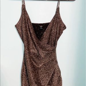 Sparkly wrap short dress
